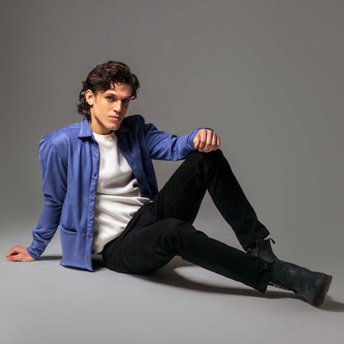 CLASSIC SUEDE BUTTON DOWN SHIRT